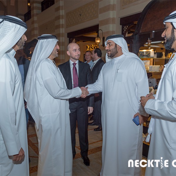 Under the patronage of H.E Eng Mohammed Ahmed Bin Abdul Aziz Al Shehhi , HE Giovanni Favilli Consul General of Italy in Dubai , Awada & Partners,represented by Mr. Ali Awada, Mr. Ahmed Awada, and Mr. Marwan Beyat, held a grand opening ceremony for “Necktie Corner “; the first flagship concept store in Dubai Downtown Souk AL Bahar.