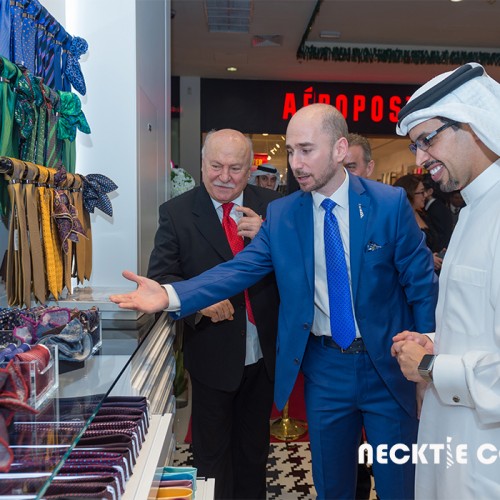 Under the patronage of HE Mr. Hamad Buamim, the President and CEO of the Dubai Chamber of Commerce Dubai , Mr.Essa Ali Alzaabi, SVP - Support Services at Dubai Chamber of Commerce & Industry , Awada & Partners,represented by Mr. Ali Awada, Mr. Ahmed Awada, and Mr. Marwan Beyat, held a grand opening ceremony for “Necktie Corner “; the first flagship concept store in Dubai Dubai Outlet Mall .